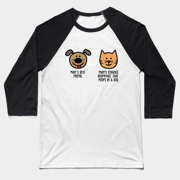 DOG CAT Baseball T-Shirt by toddgoldmanart